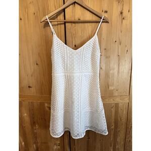 Abercrombie And Ditch White Eyelet Tank Mini Dress Size S